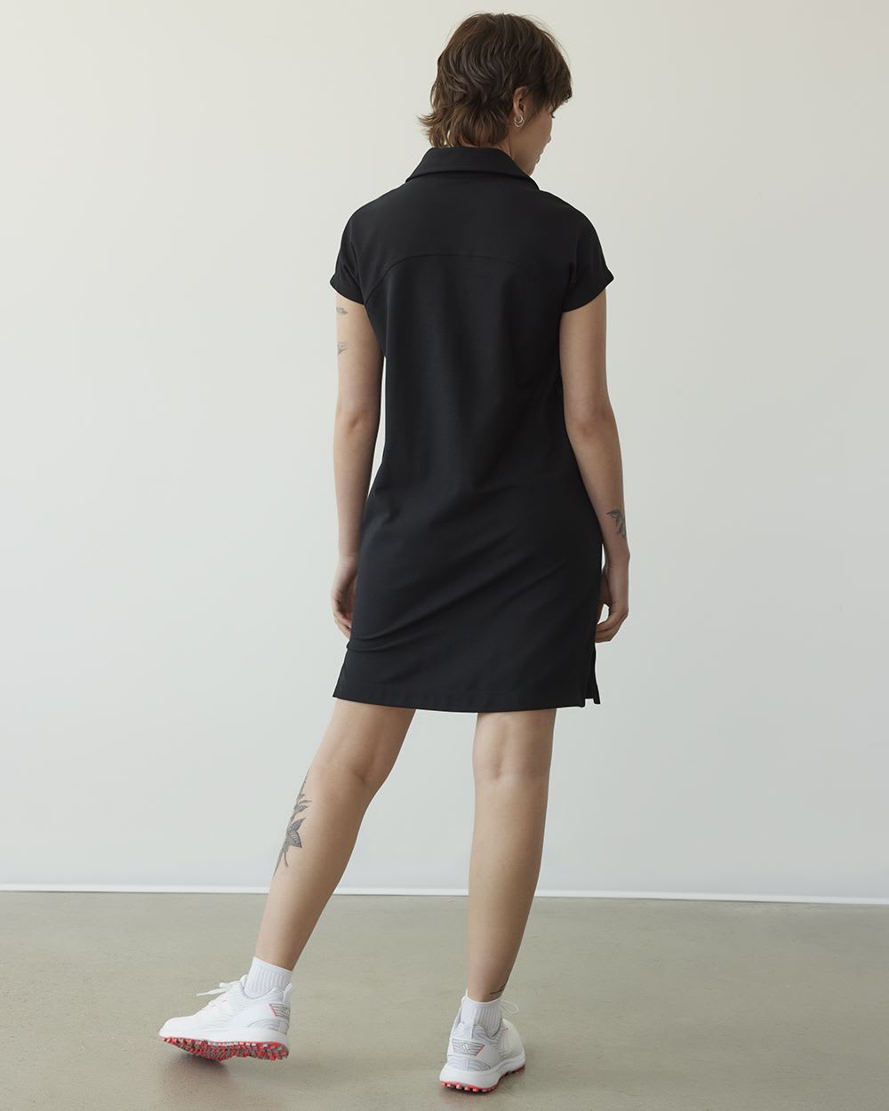 Short-Sleeve Polo Piqué Dress