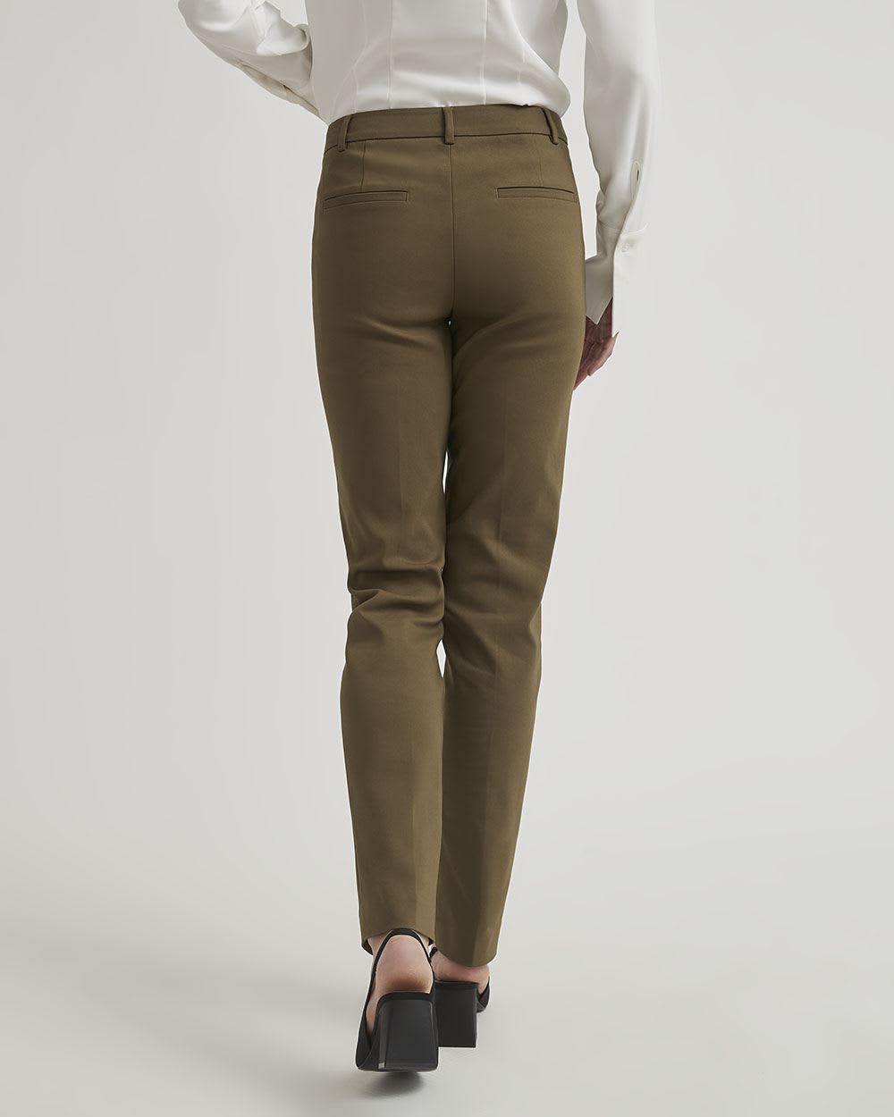 Mid-Rise Long Slim-Leg Solid Signature Pant - 31.5"