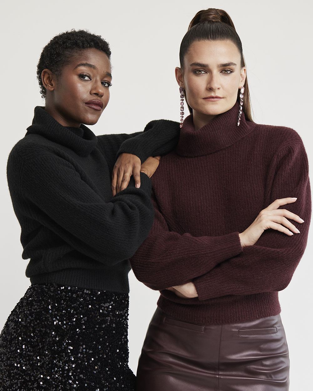 Merino-Blend Turtleneck Sweater