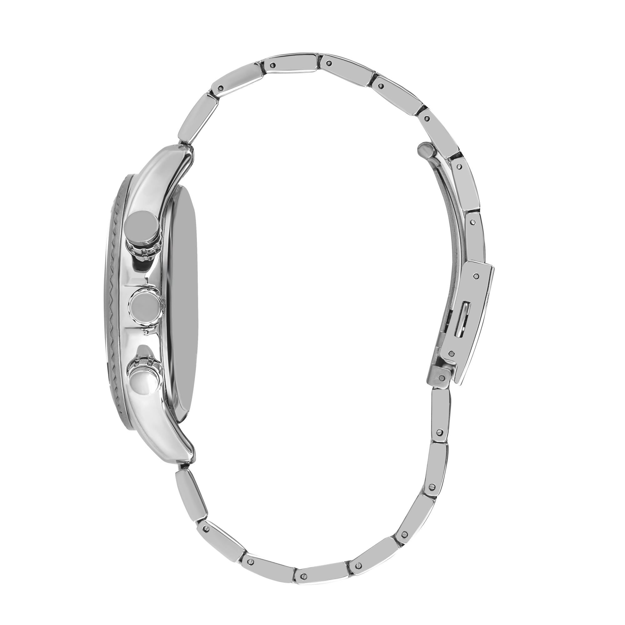 LEE COOPER-Men's Silver 44mm watch w/Blue Dial