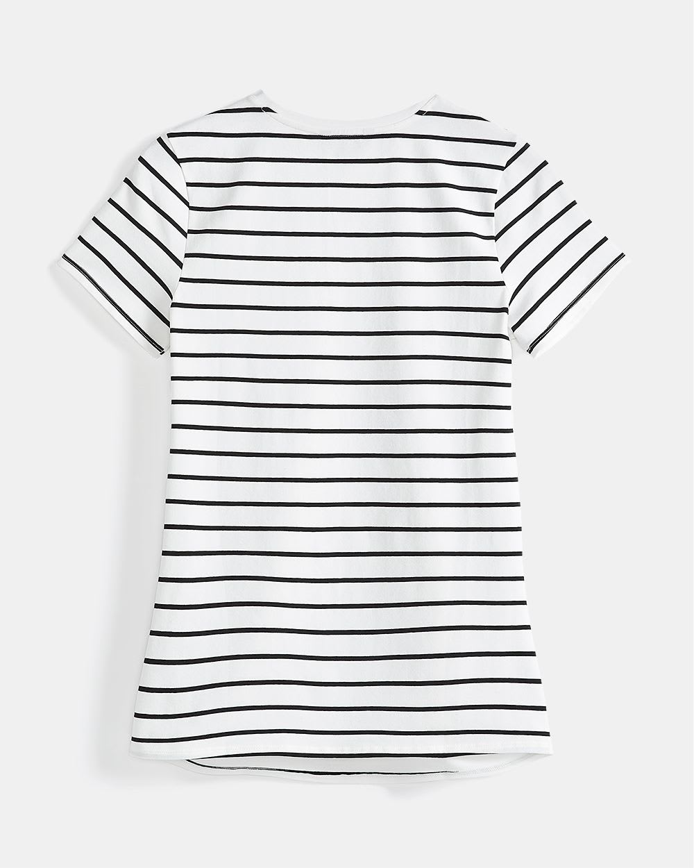 Striped Organic Cotton Crew-Neck T-Shirt - Thyme Maternity
