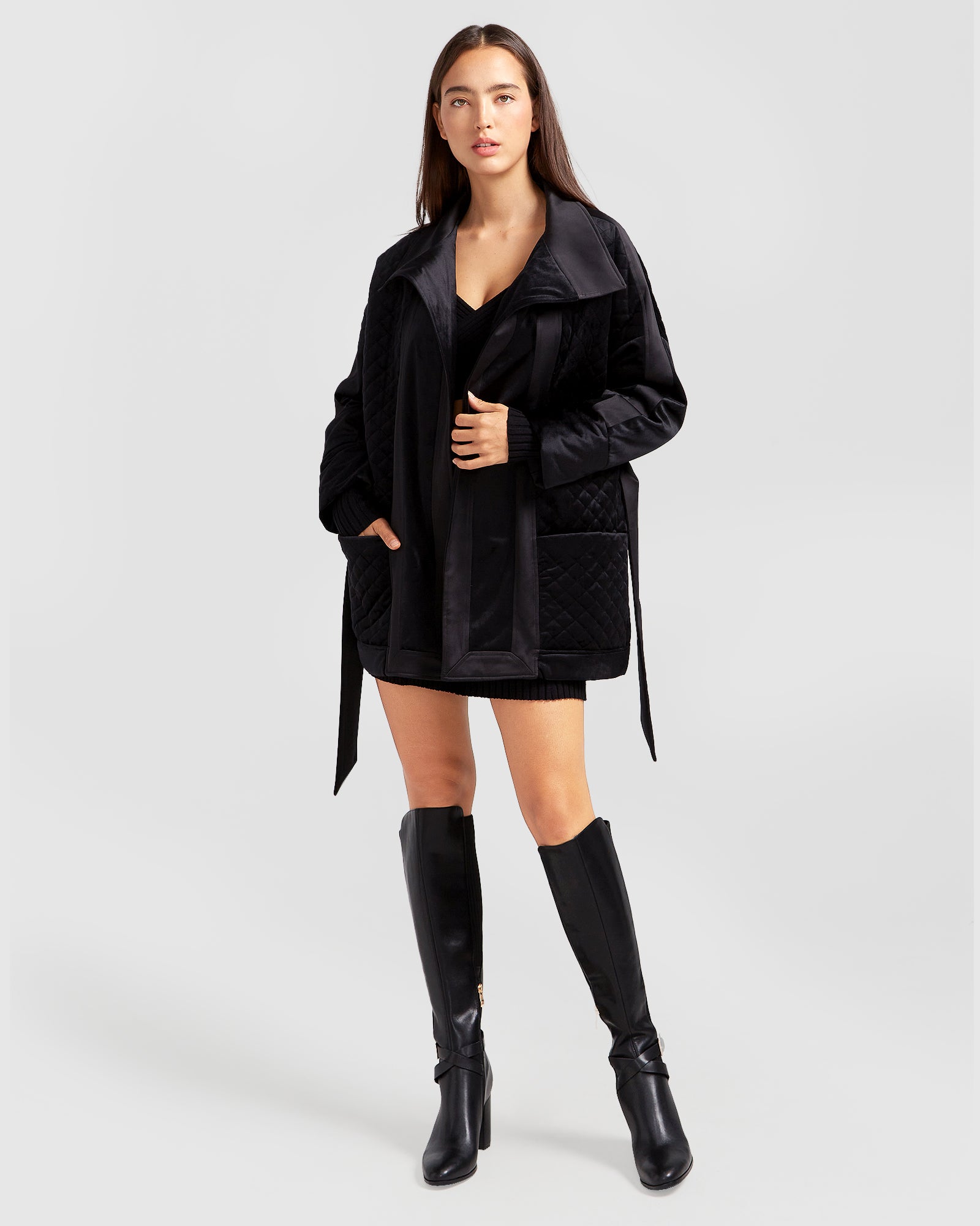 Belle & Bloom Ace of Spades Velvet Coat