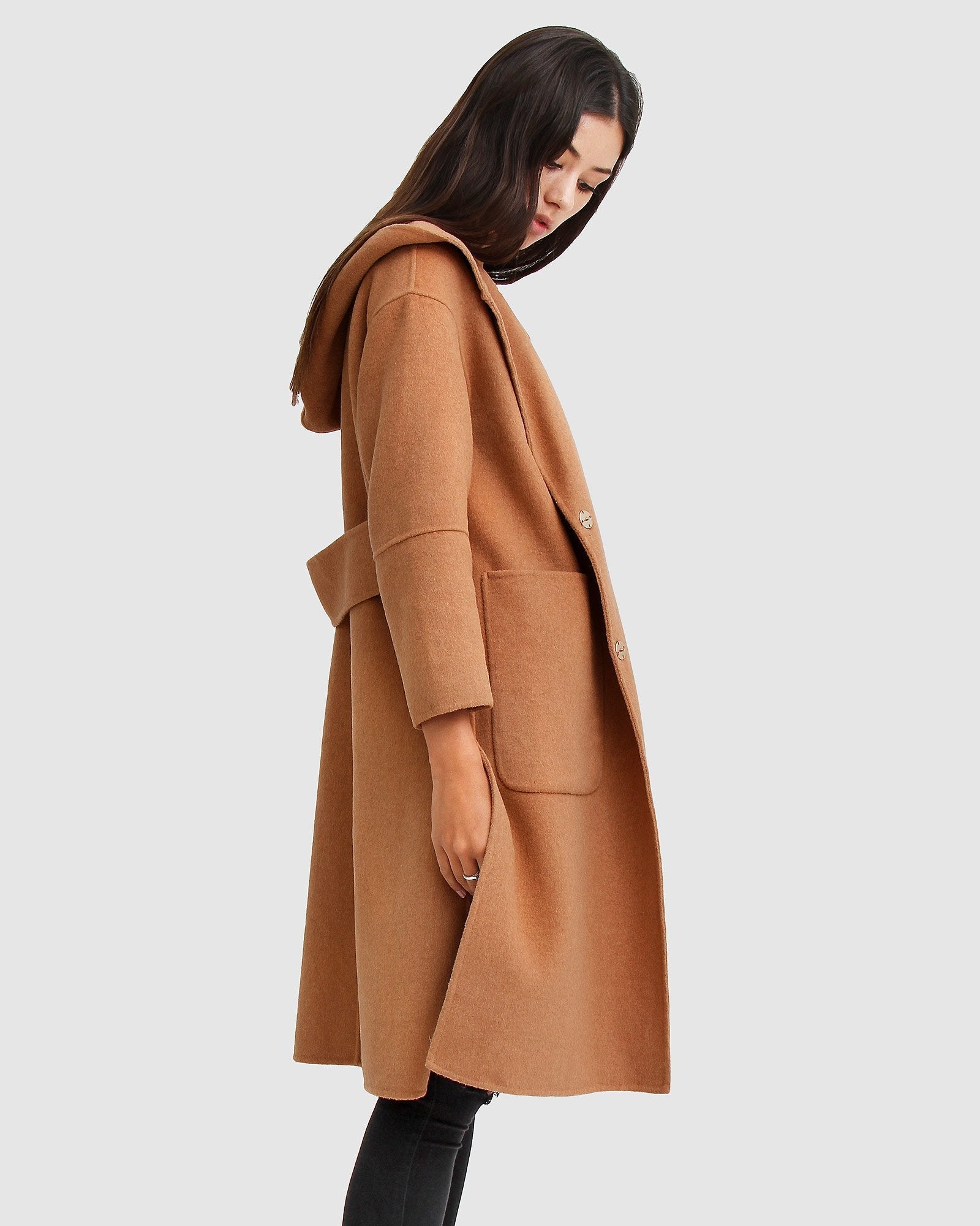 Belle & Bloom Walk This Way Wool Blend Oversized Coat