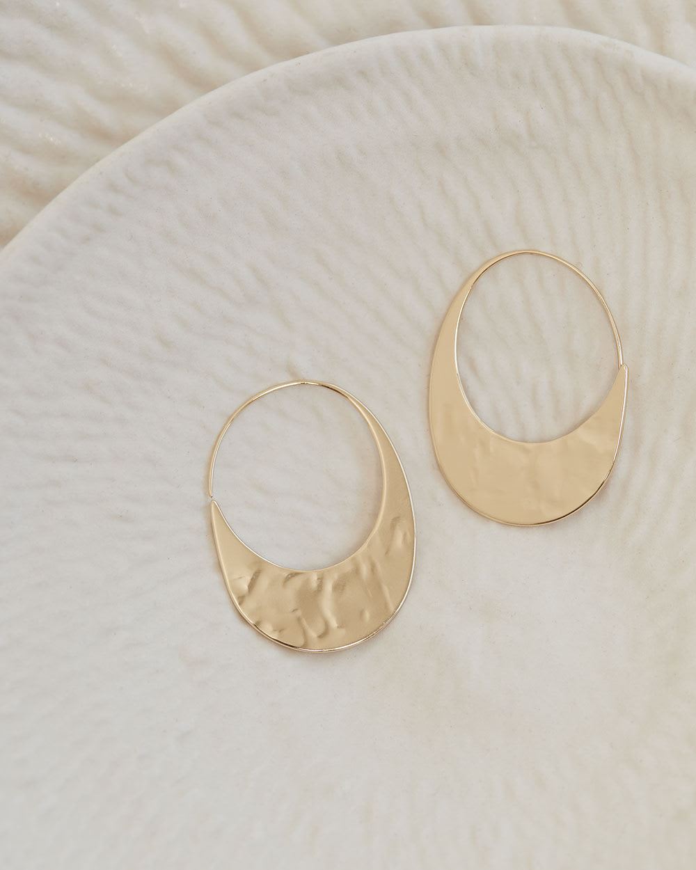 Modern Flat Hammered Hoops