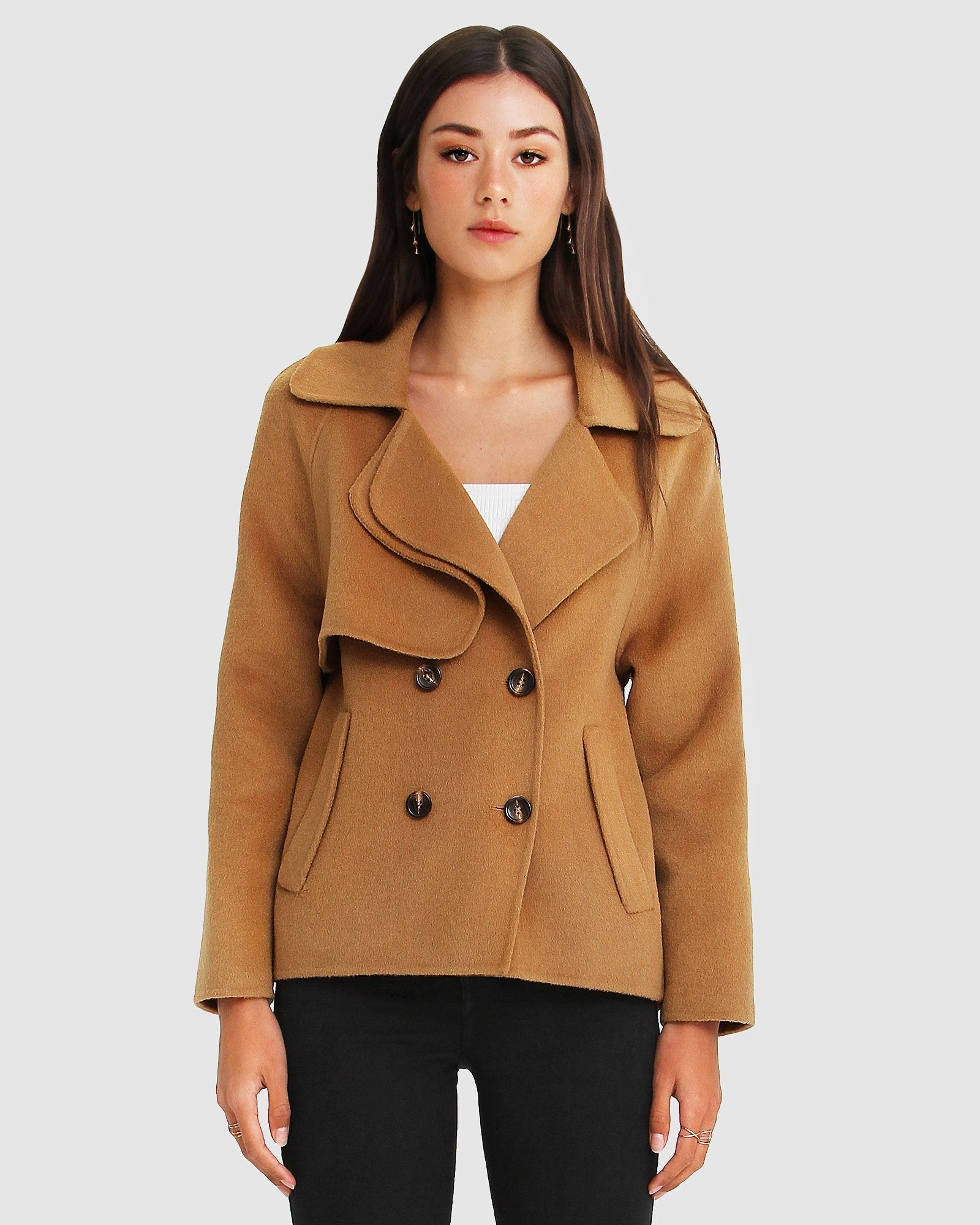 Belle & Bloom I'm Yours Wool Blend Peacoat