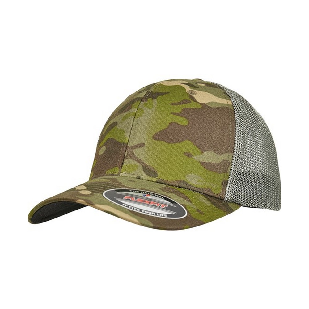 Flexfit - Unisex Adult Camo Mesh Trucker Cap