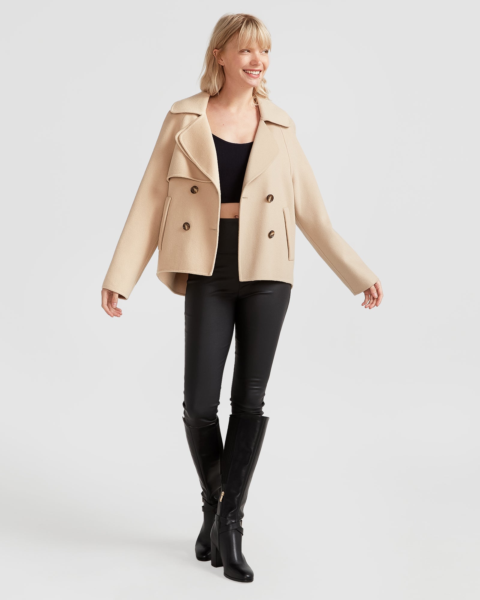 Belle & Bloom I'm Yours Wool Blend Peacoat