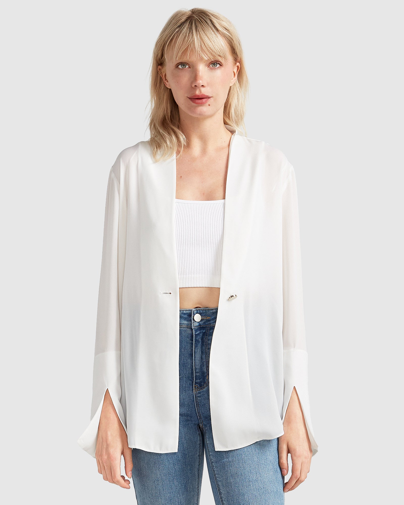 Belle & Bloom Sheer Genius Lightweight Blazer