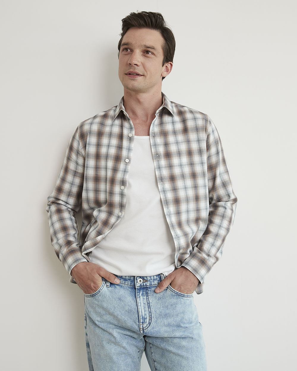 Slim-Fit Plaid Shirt