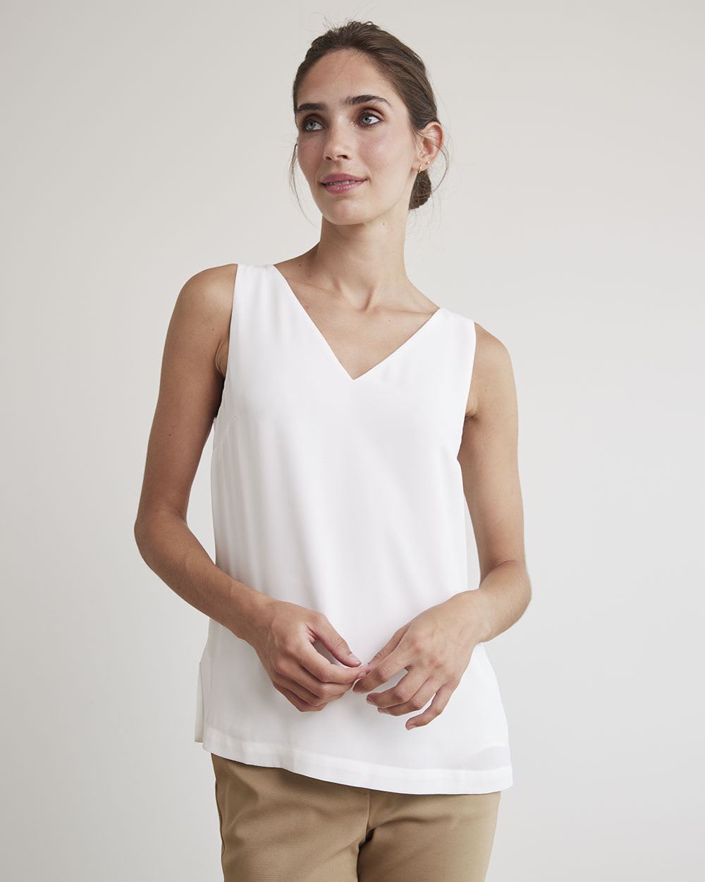 Silky Crepe V-Neck Cami
