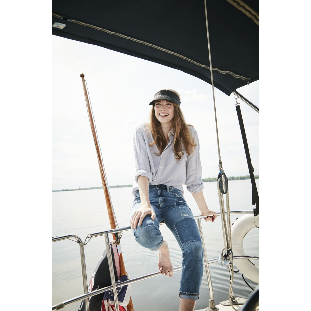 Canadian Hat 1918 - Vilia- Straw Visor With Raffia Touch