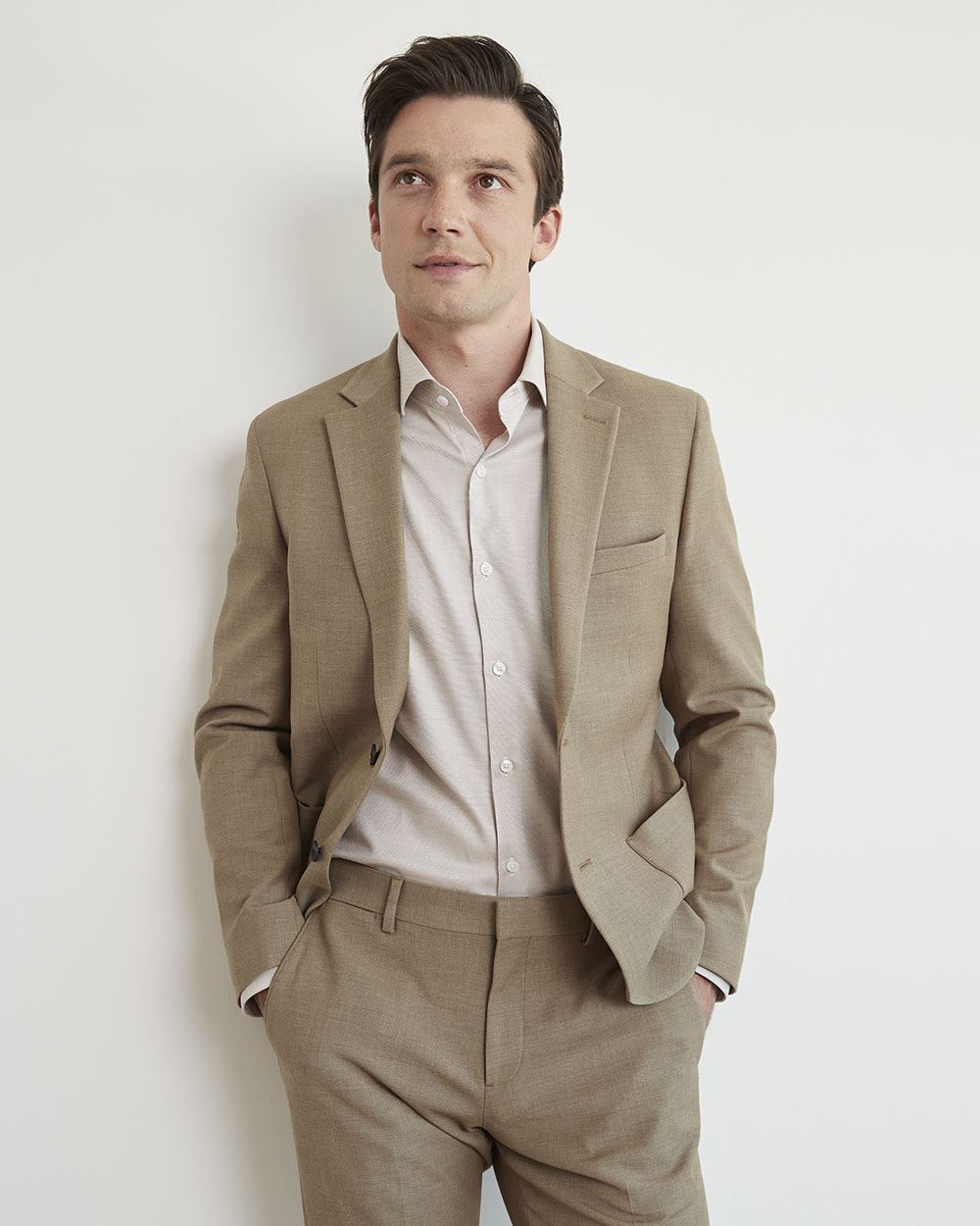 Slim-Fit Knit-Like Blazer