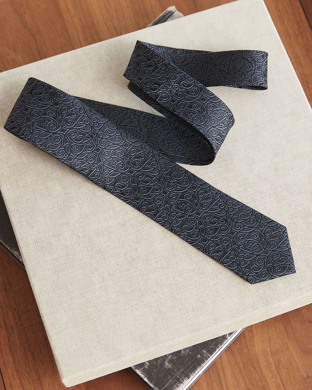 Celebration Skinny Tie with Floral Pattern