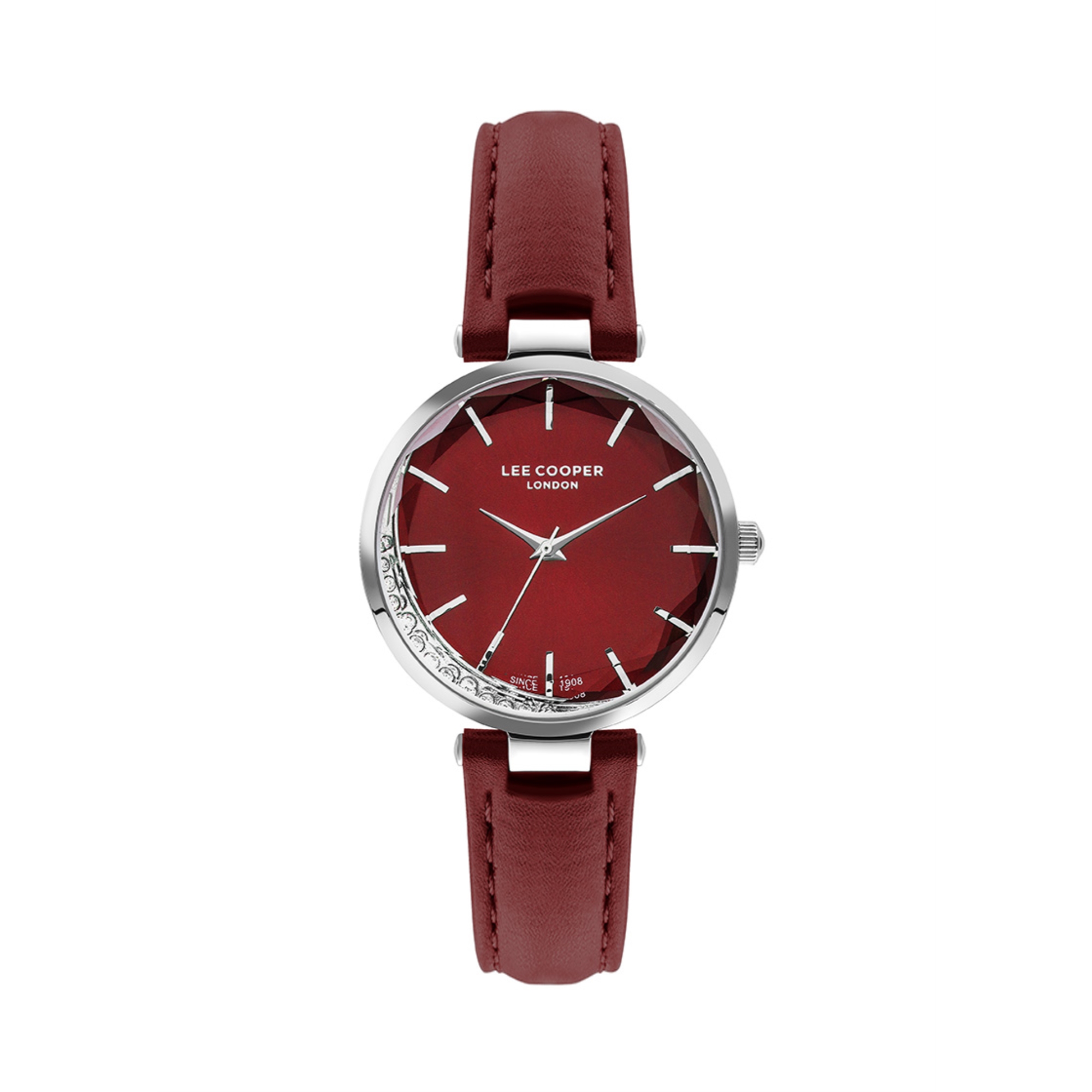 LEE COOPER-Women's Silver 34mm watch w/Blue Dial