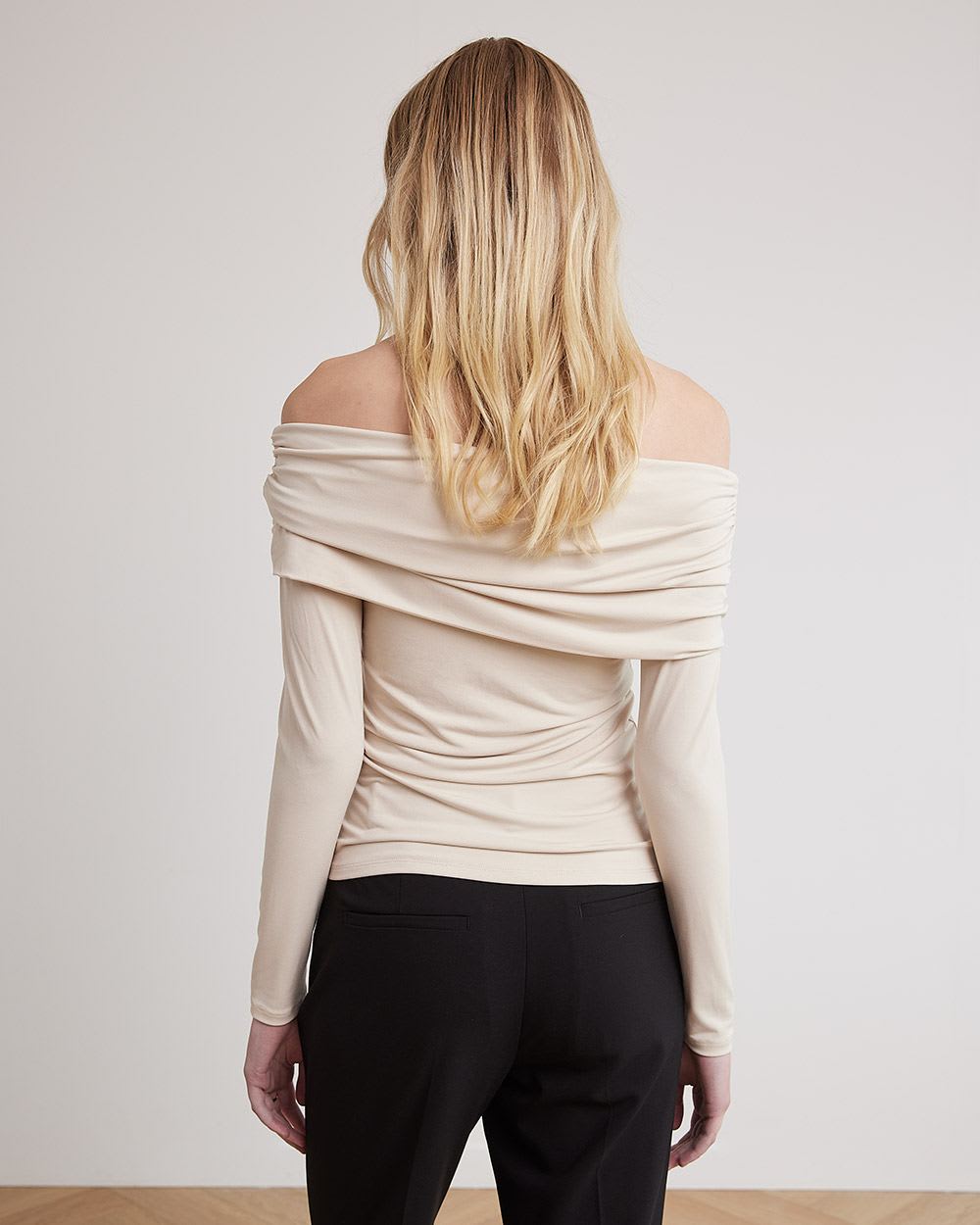 Off-the-Shoulder Long-Sleeve Top