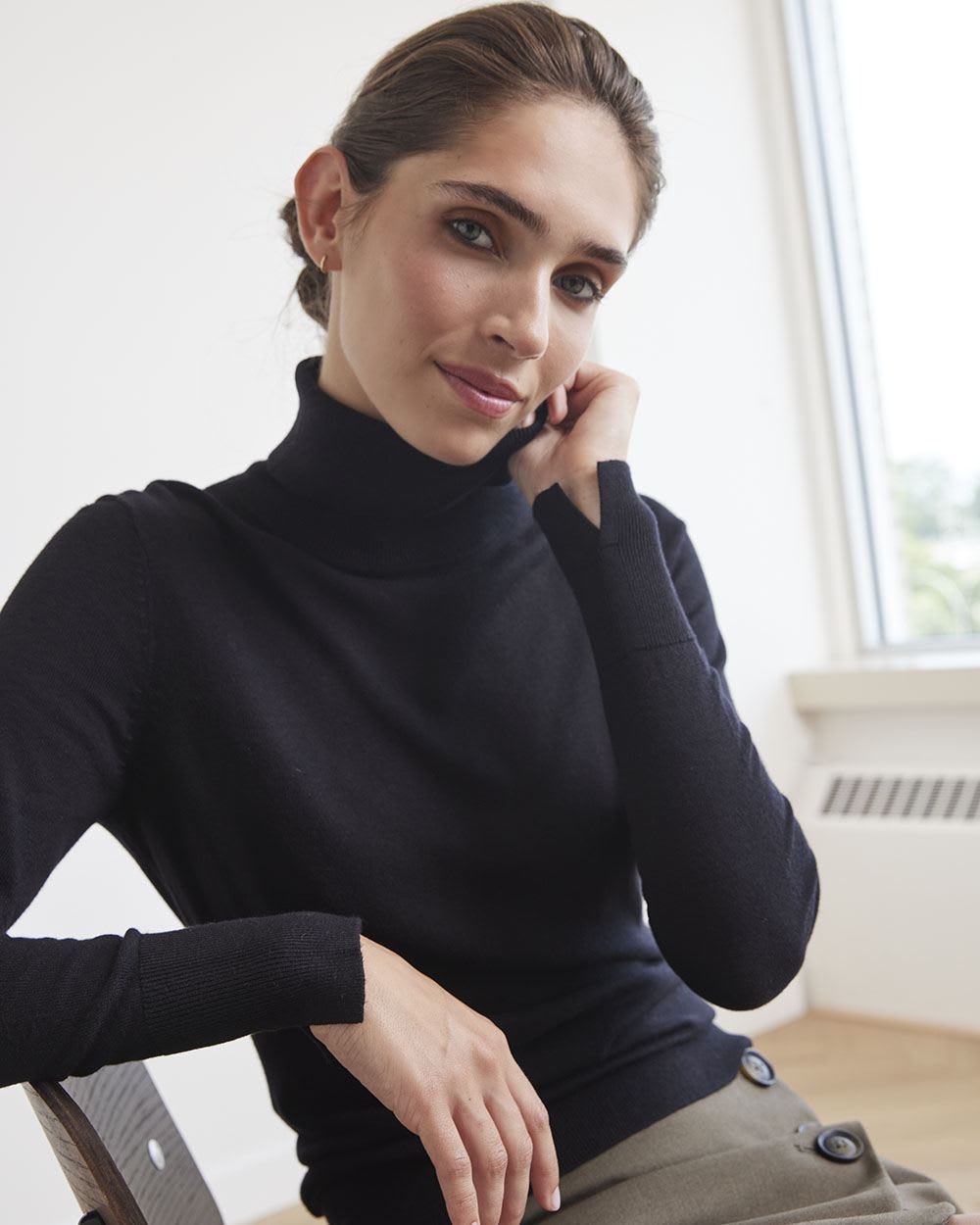 Long-Sleeve Turtleneck Sweater