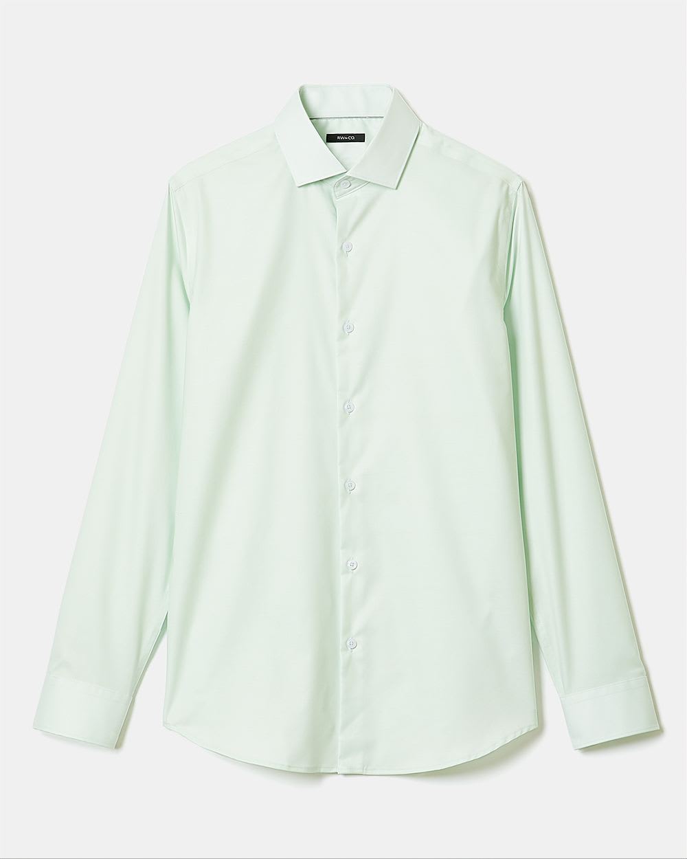 Solid Satin-Effect Dress Shirt