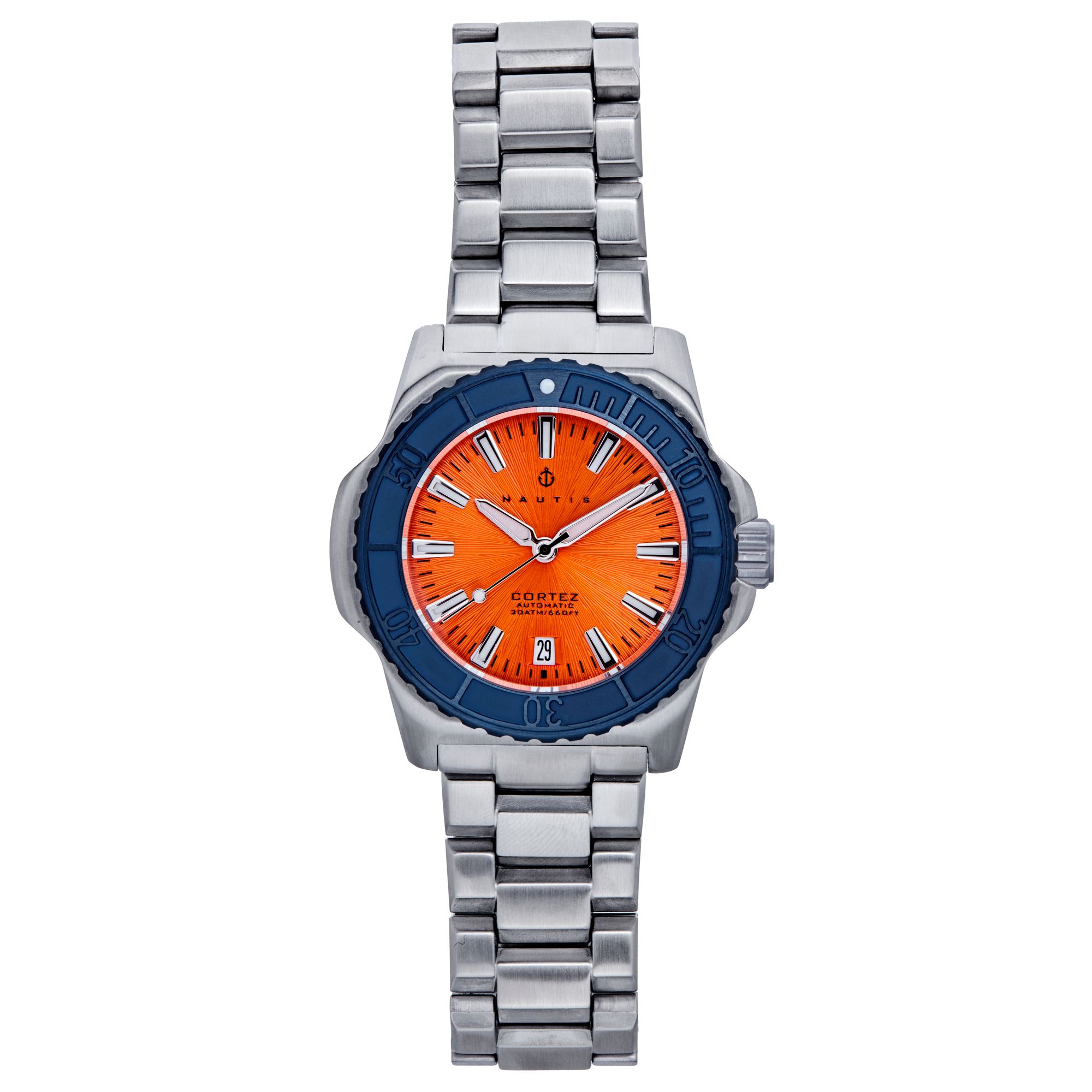 Nautis - Cortez Automatic Bracelet Watch w/Date - Navy