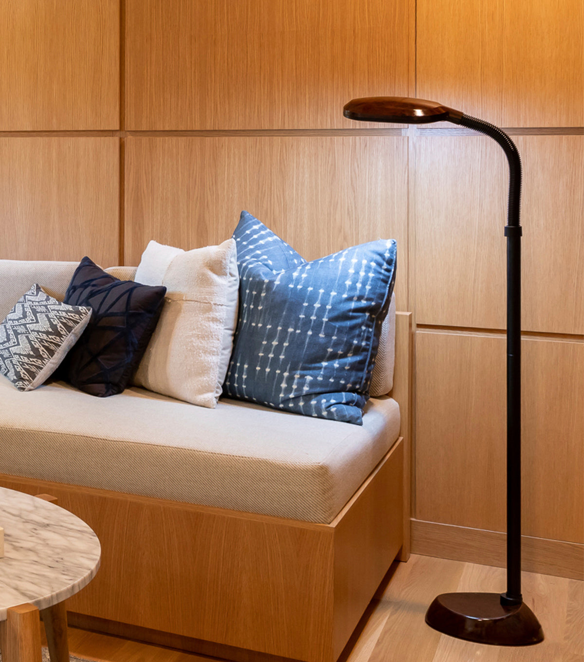 Litespan Led Gooseneck Floor Lamp With Adjustable Head