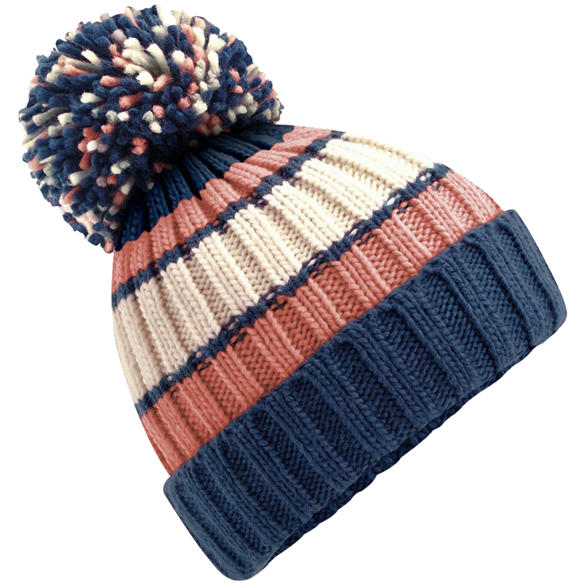 Beechfield - Unisex Adult Hygge Striped Beanie