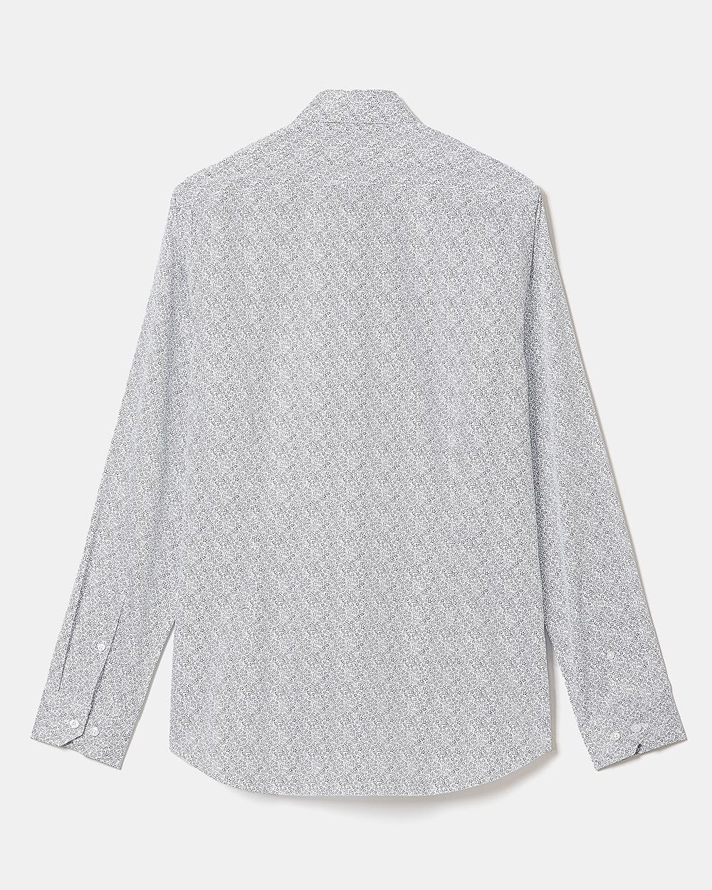 Slim-Fit Dress Shirt with Floral Pattern