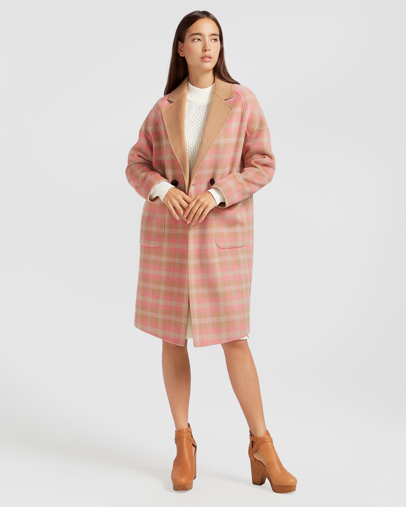 Belle & Bloom Publisher Double Breasted Wool Blend Coat