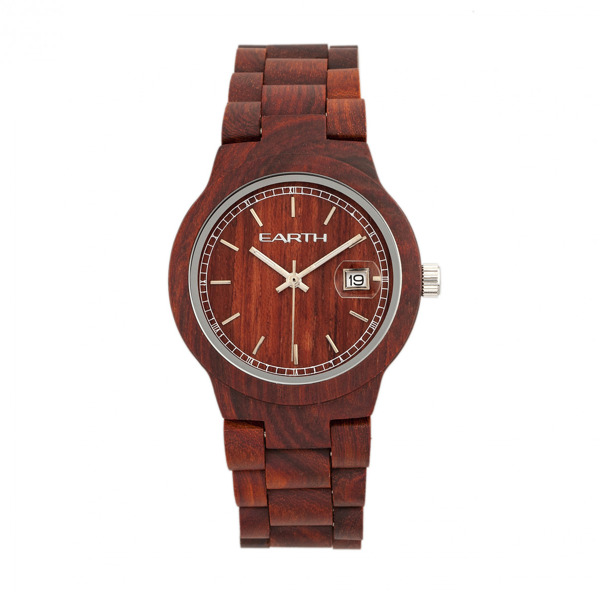 Earth Wood - Biscayne Bracelet Watch w/Date - Khaki/Tan