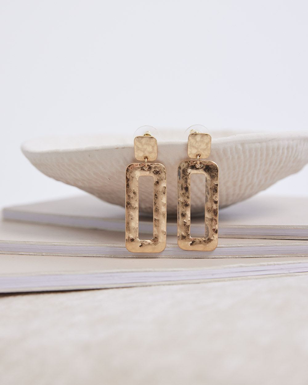 Statement Golden Pendant Earrings