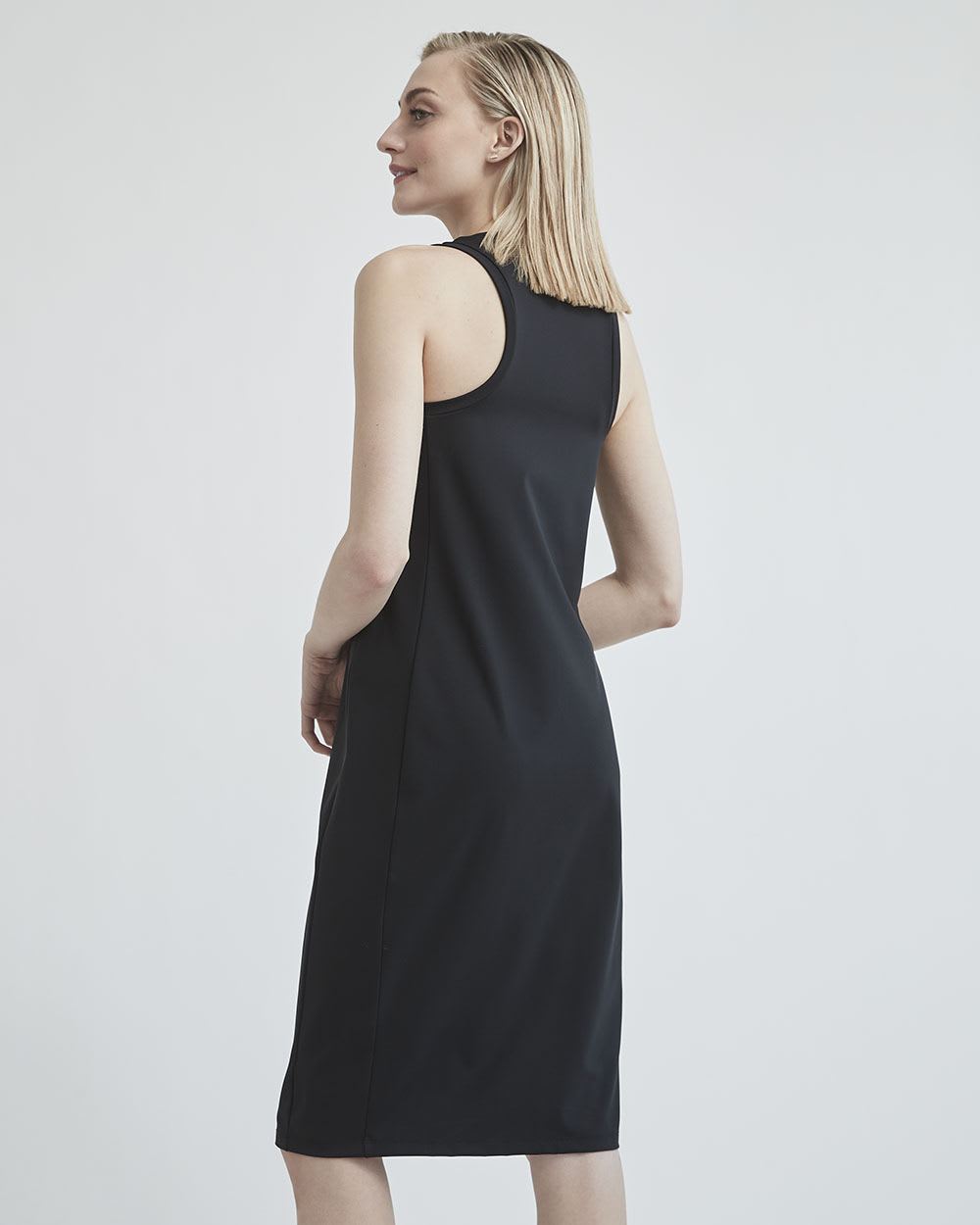 4-Way Stretch Sleeveless Fitted Midi Dress