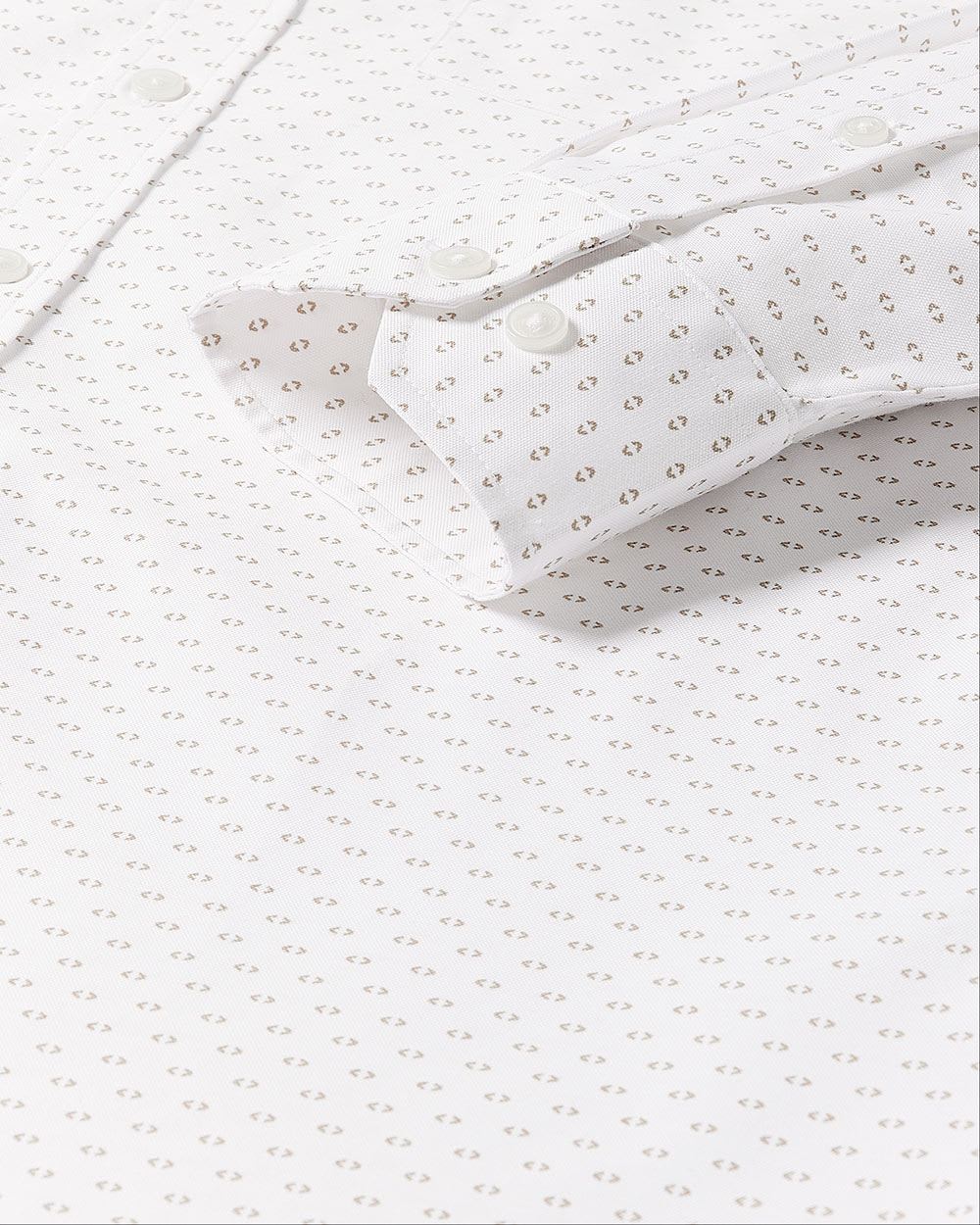Slim-Fit Cotton Oxford Shirt with Geo Pattern