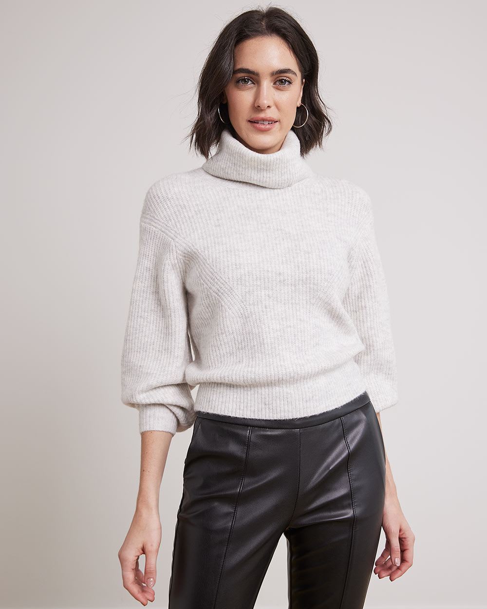 Merino-Blend Turtleneck Sweater
