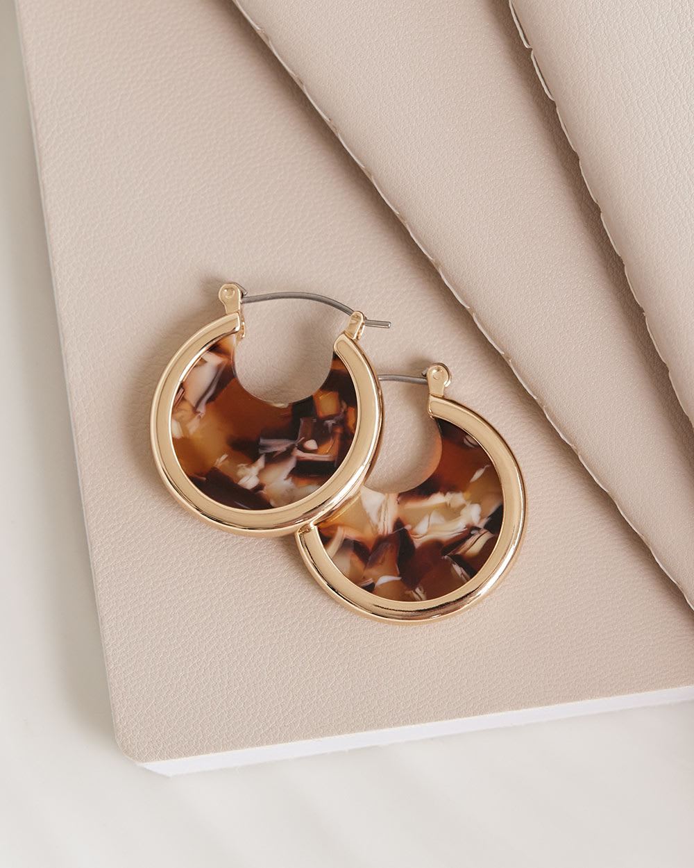 Small Marbled Acrylic Hoops