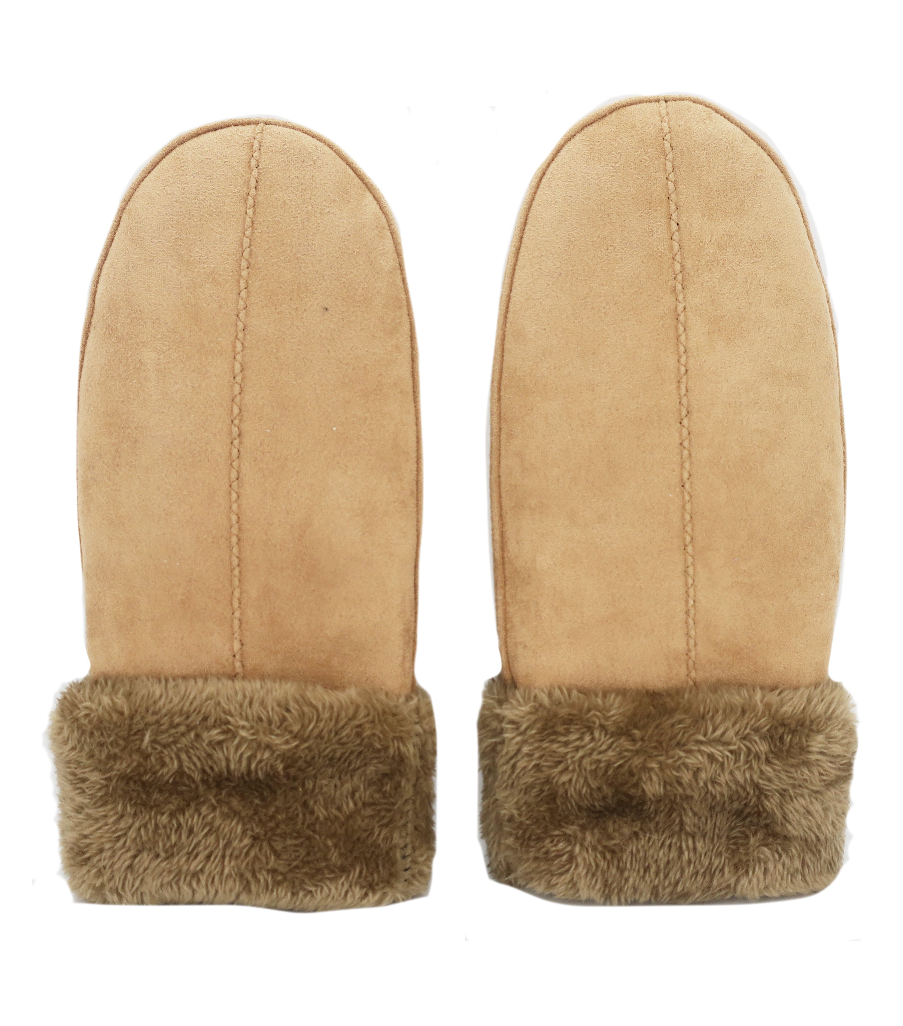Club Rochelier Ladies faux suede mitt with sherpa cufff
