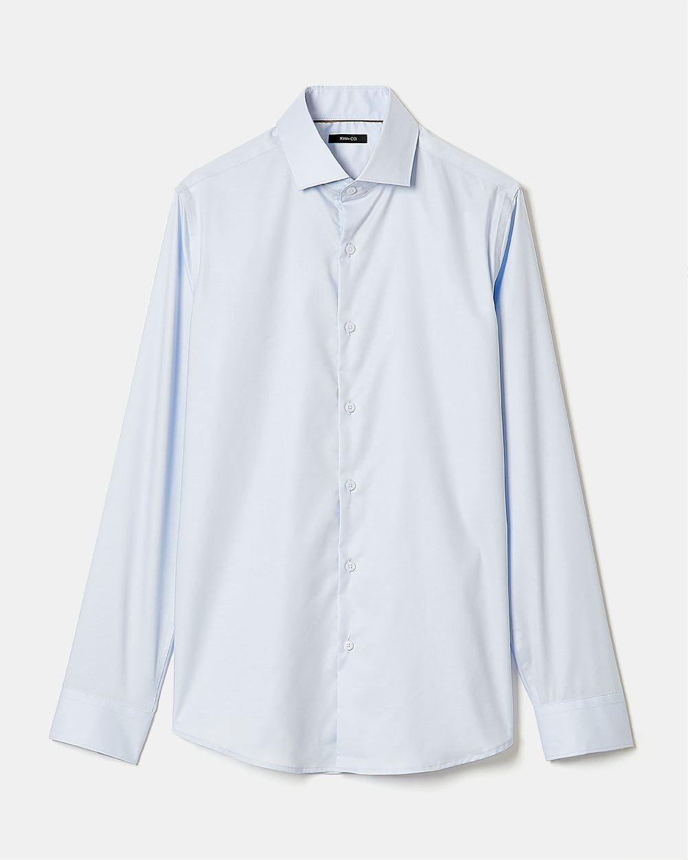 Slim-Fit Solid Sateen Dress Shirt