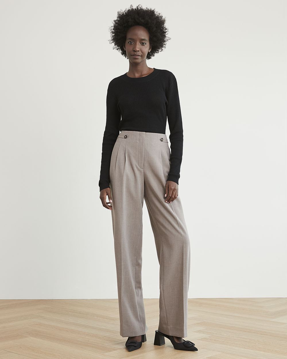 Long-Sleeve Pullover with Floating Stitches