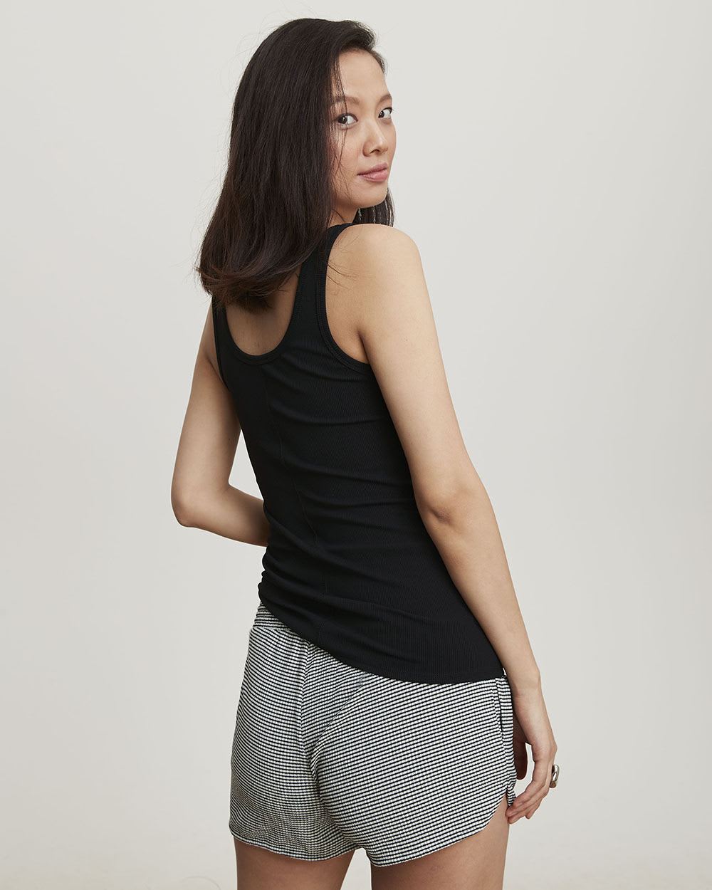 Knit Rib Crew-Neck Tank Top - Thyme Maternity