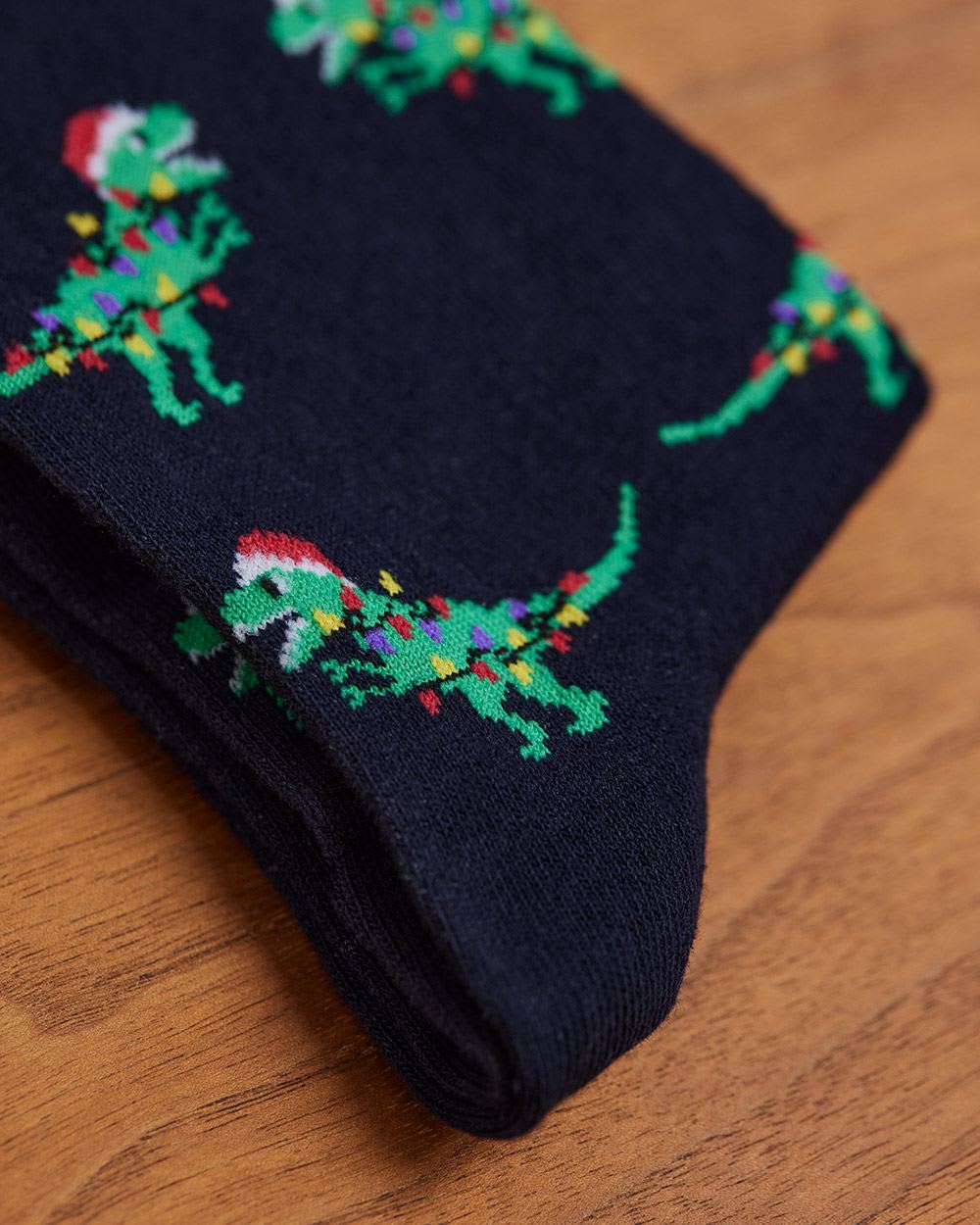 Holiday Dinosaur Socks