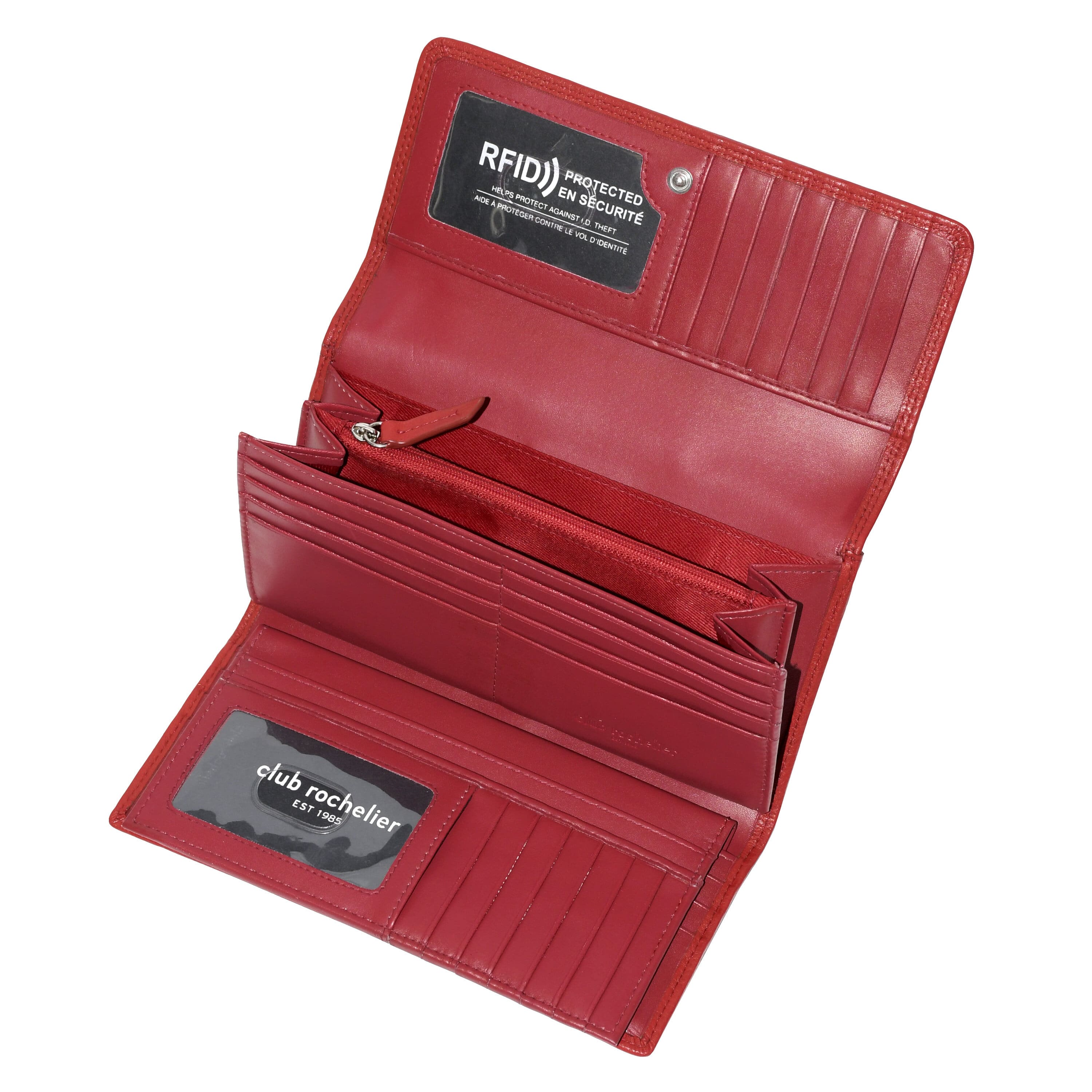 Club Rochelier Ladies' Clutch Wallet with Checkbook and Gusset