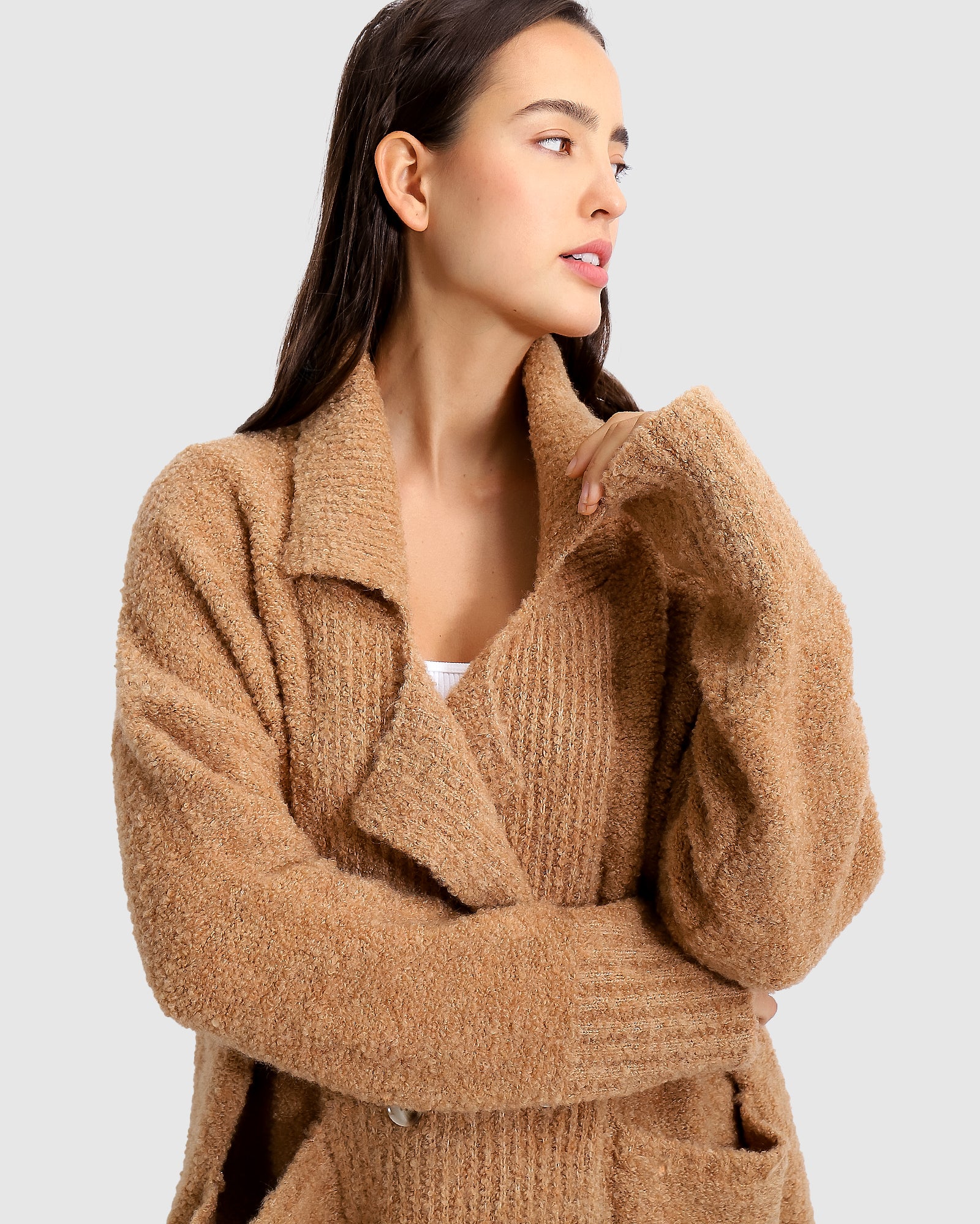 Belle & Bloom Born To Run Sustainable Sweater Coat