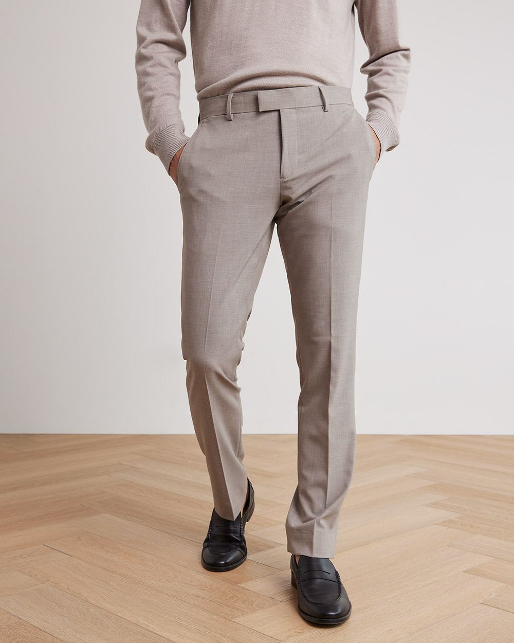 Slim-Fit Taupe Suit Pant