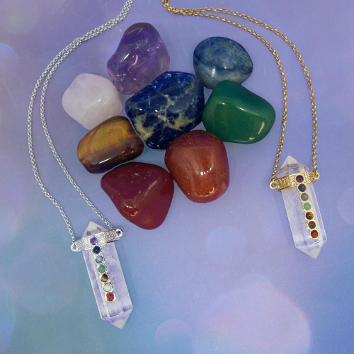 Prism Necklace Quartz Crystal - Handmade Product