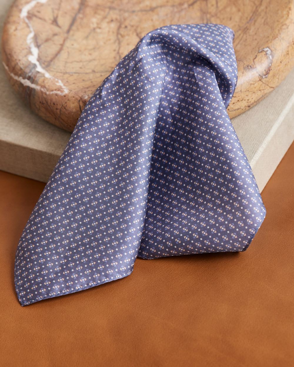Handkerchief with Micro Geometric Pattern