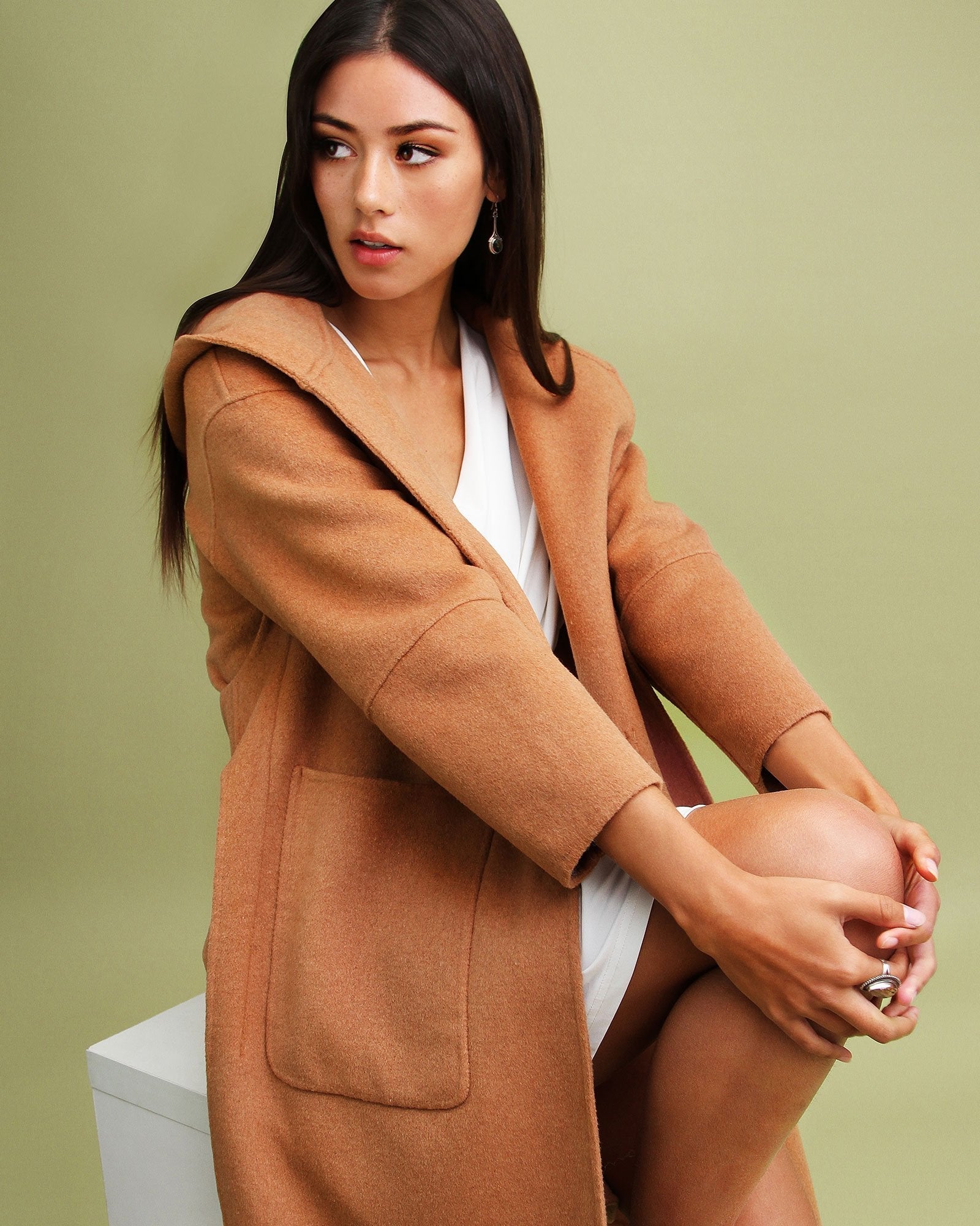 Belle & Bloom Walk This Way Wool Blend Oversized Coat