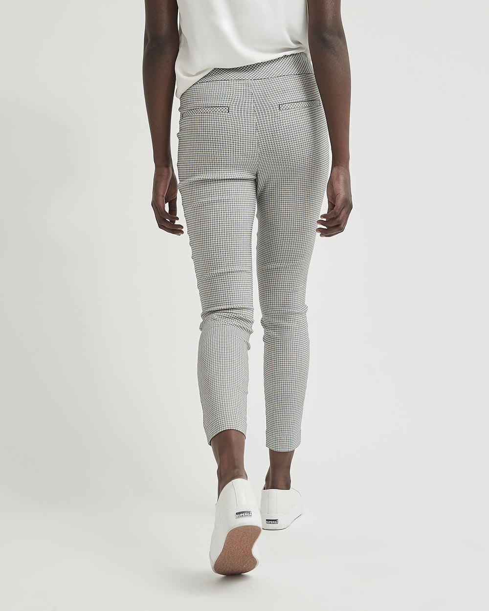 Black and White Twill City Legging Pant