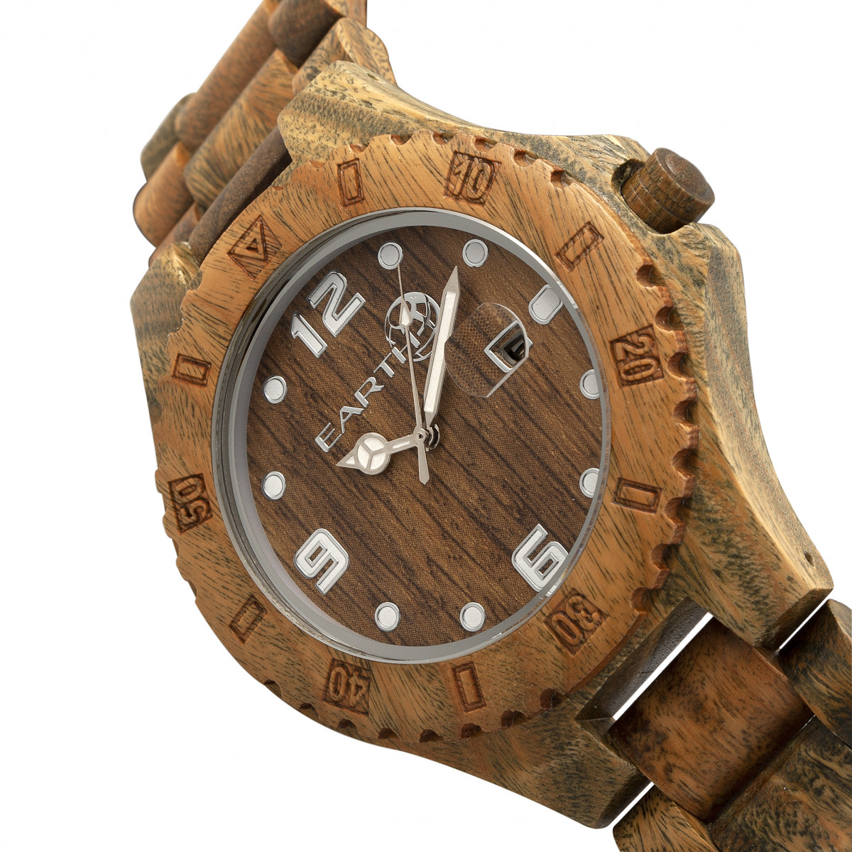 Earth Wood - Raywood Bracelet Watch w/Date - Khaki/Tan
