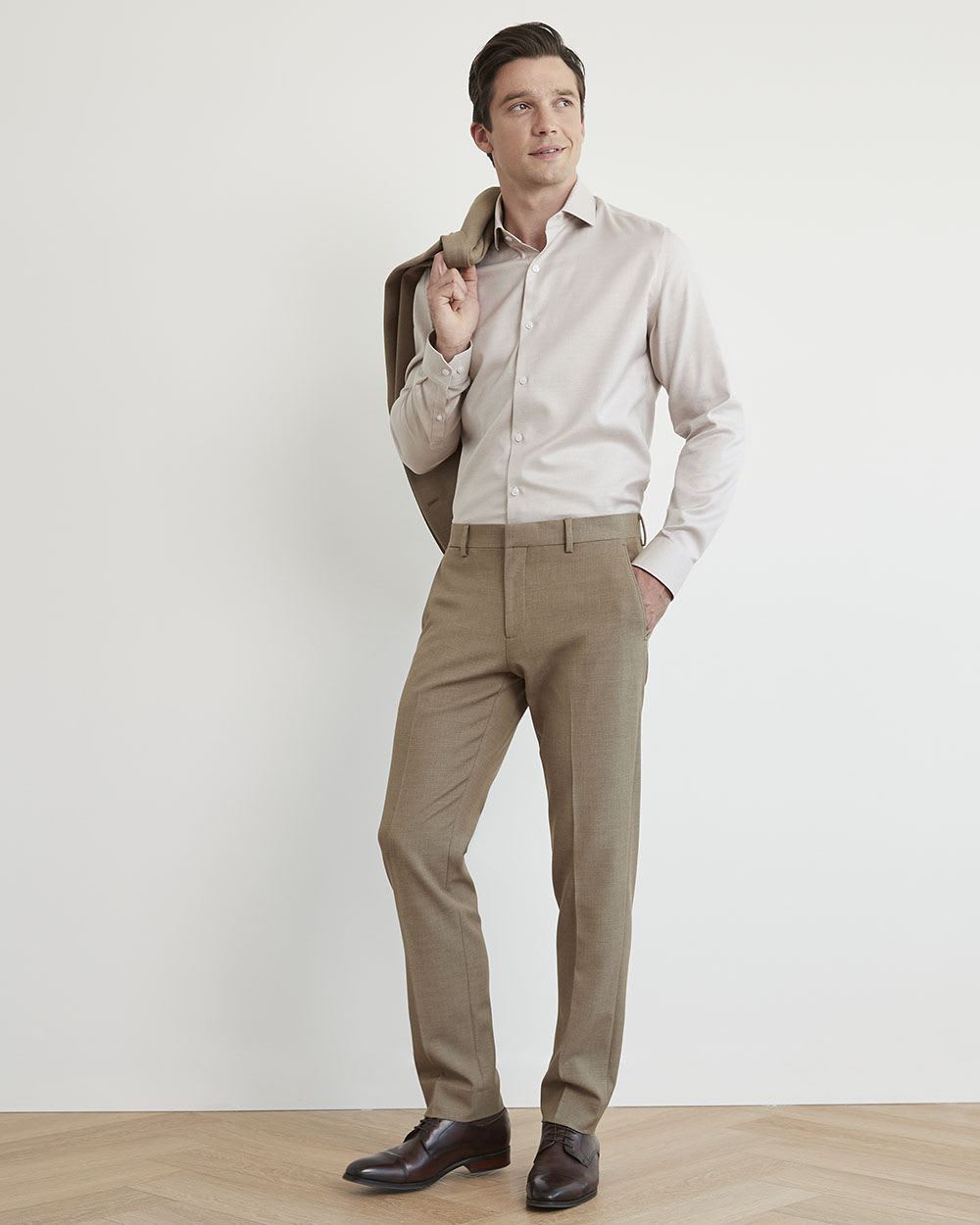 Slim-Fit Knit-Like Pant
