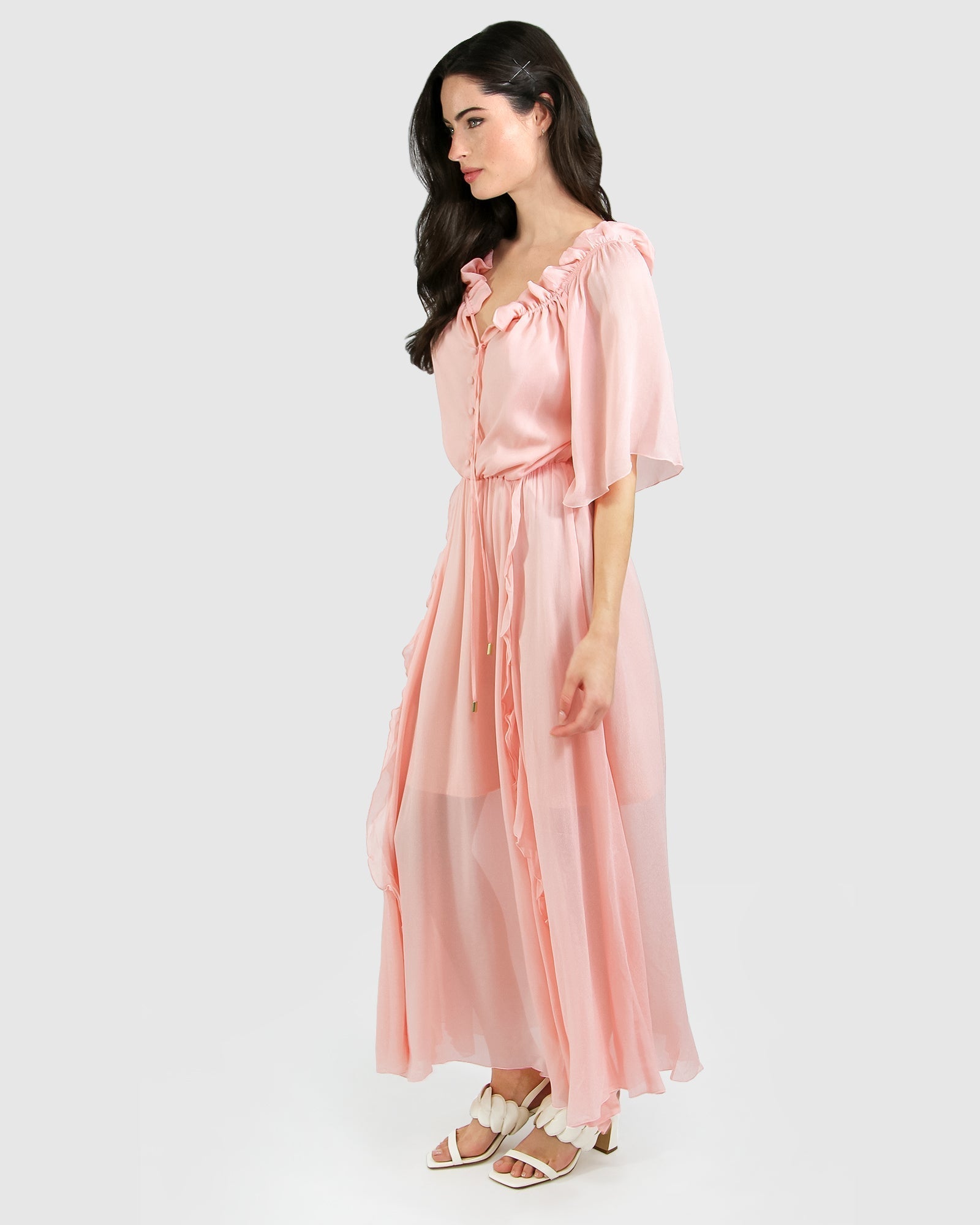 Belle & Bloom Amour Amour Ruffled Midi Dress