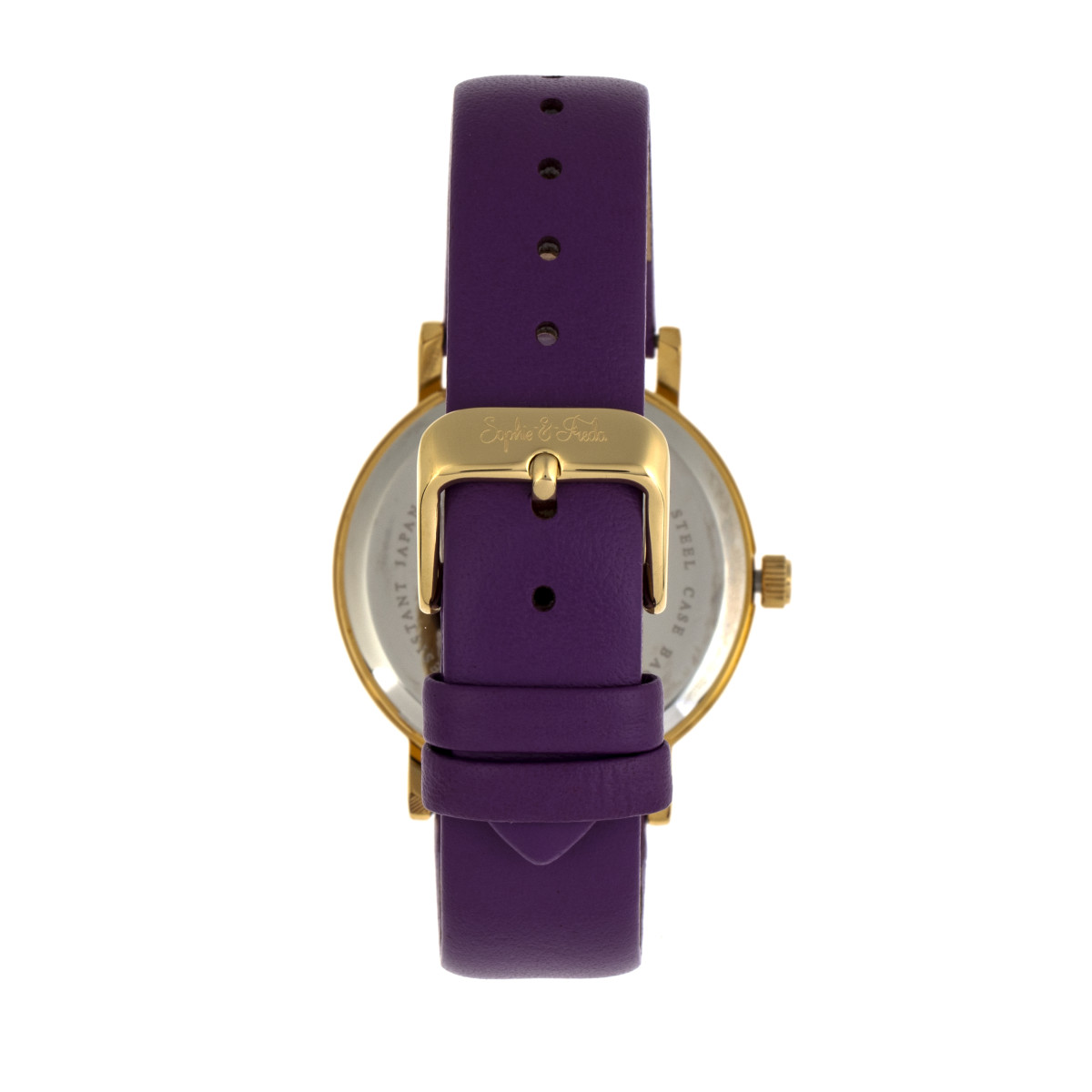 Sophie and Freda - Budapest Leather-Band Watch - Purple