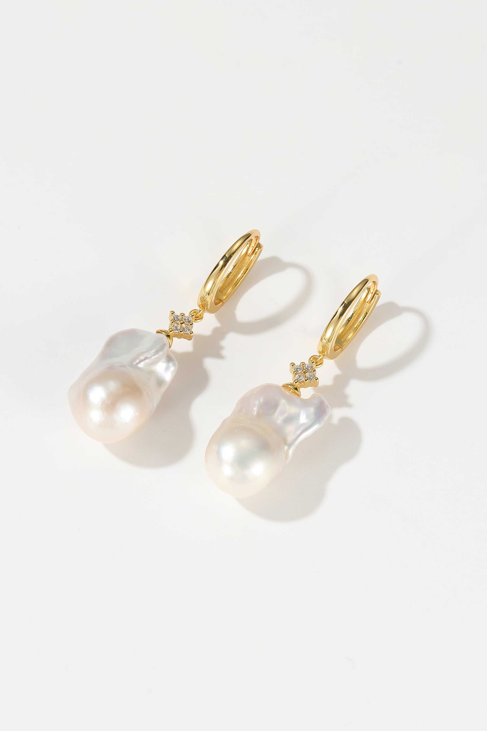 Classicharms-Thalassa Hoop Baroque Pearl Drop Earrings