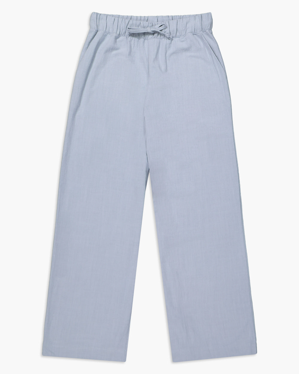 Wide Leg Cotton Slub Pants